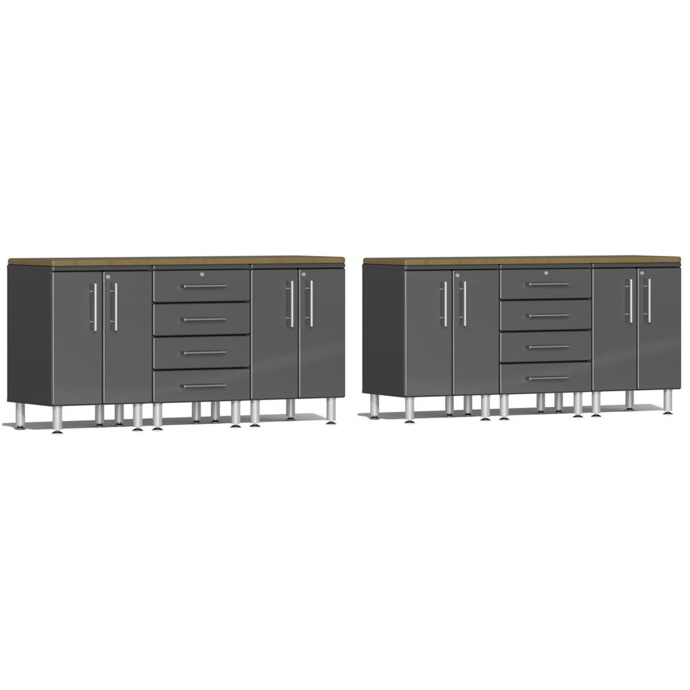 Ulti-MATE Garage Workbench With Drawers, 8-Piece Dual Set-UG25082G-Graphite Grey-Garage Giant