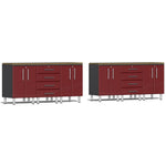 Ulti-MATE Garage Workbench With Drawers, 8-Piece Dual Set-UG25082R-Ruby Red-Garage Giant 