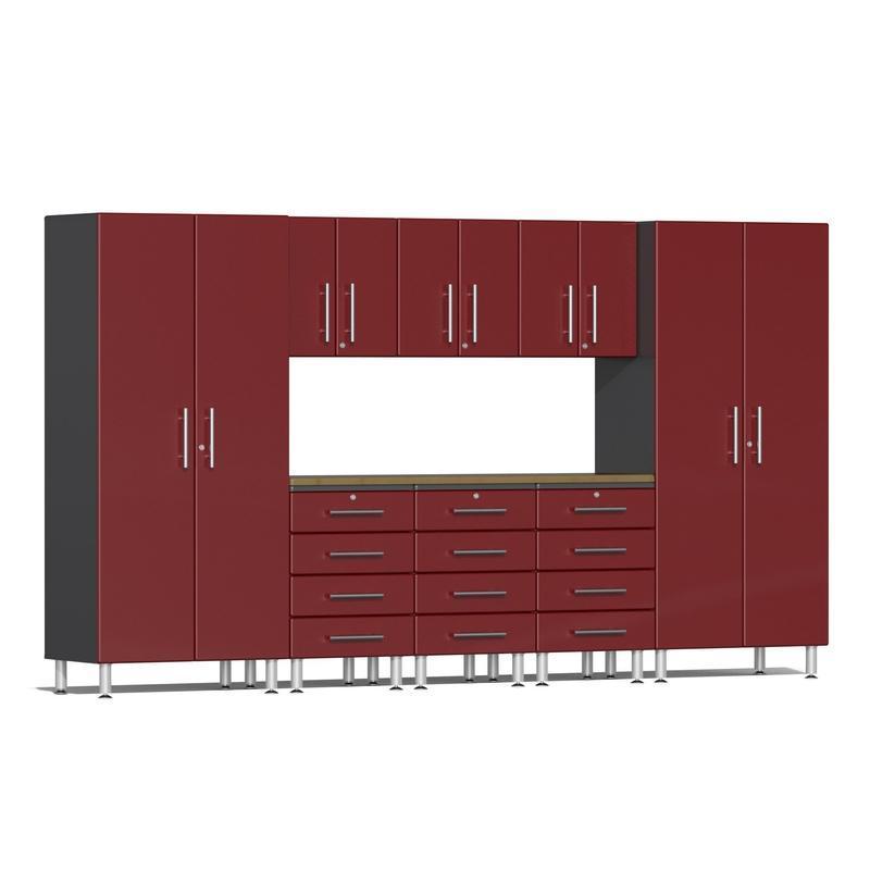 Ulti-MATE Garage Cabinets 9-Piece Set With 3X Tool Drawer Cabinets-UG22092R-Ruby Red-Garage Giant