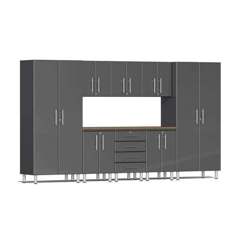 Ulti-MATE Garage Cabinets 9-Piece Set With Central Workbench-UG23092G-Graphite Grey-Garage Giant