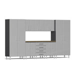 Ulti-MATE Garage Cabinets 9-Piece Set With Central Workbench-UG23092S-Stardust Silver-Garage Giant 