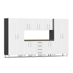 Ulti-MATE Garage Cabinets 9-Piece Set With Central Workbench-UG23092W-Starfire White-Garage Giant 