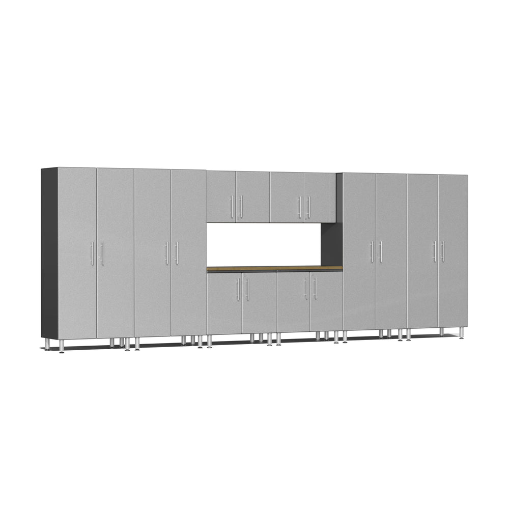Ulti-MATE Garage Cabinets 9-Piece Set With 4X Tall Cabinets, Extra-Wide Base/Wall Cabinets-UG24092S-Stardust Silver-Garage Giant