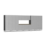 Ulti-MATE Garage Cabinets 9-Piece Set With 4X Tall Cabinets, Extra-Wide Base/Wall Cabinets-UG24092S-Stardust Silver-Garage Giant 