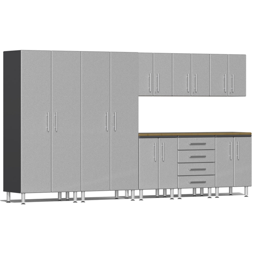 Ulti-MATE Garage Cabinets 9-Piece Set With Side Workbench-UG25092S-Stardust Silver-Garage Giant