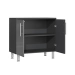 Ulti-MATE Garage Cabinets Extra-Wide 2-Door Base Cabinet With Recessed Worktop-UG21001G-Graphite Grey-Garage Giant 